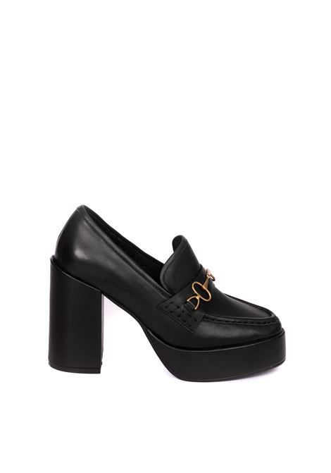 Black 584 loafer BIBI LOU | 584PELLE-NEGRO